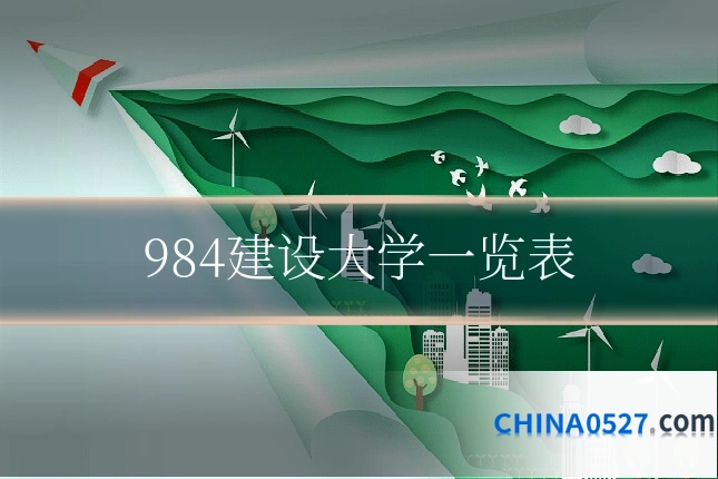 984建设大学一览表