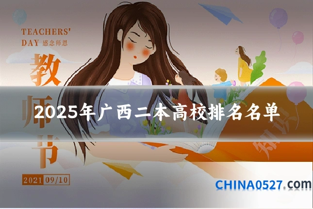 2025年广西二本高校排名名单
