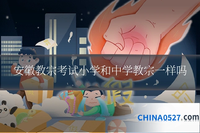 安徽教宗考试小学和中学教宗一样吗