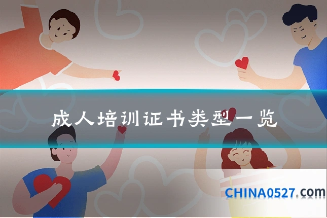 成人培训证书类型一览