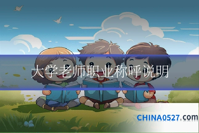 大学老师职业称呼说明