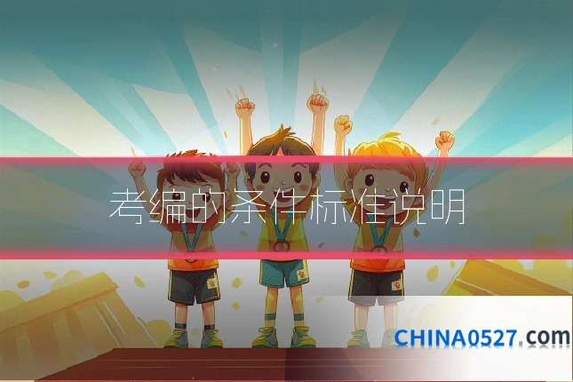 考编的条件标准说明