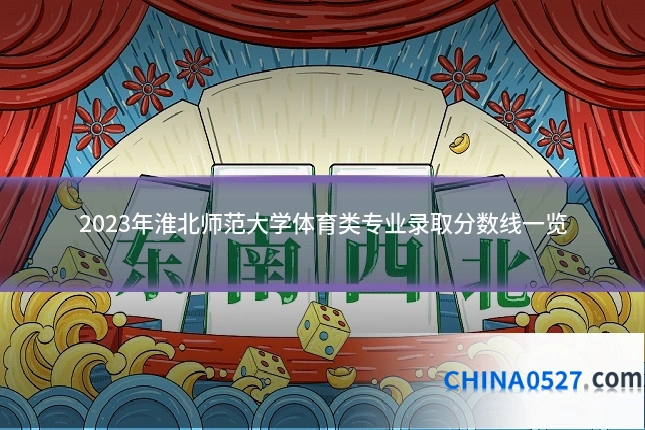 2023年淮北师范大学体育类专业录取分数线一览