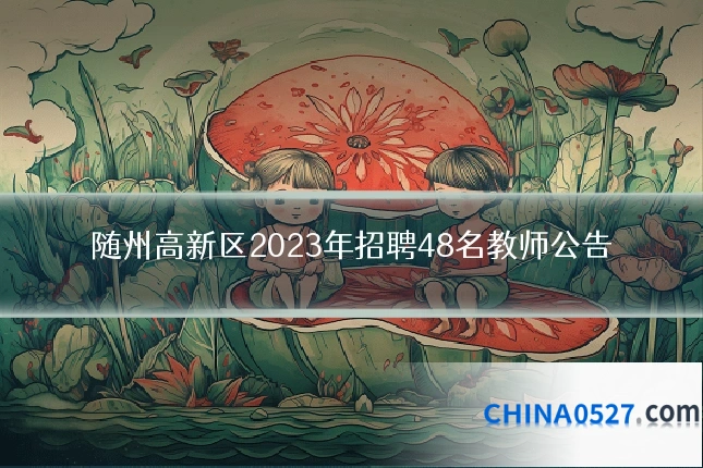 随州高新区2023年招聘48名教师公告
