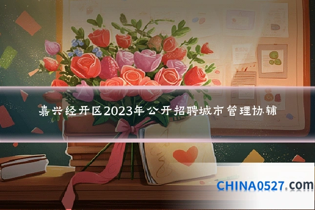 嘉兴经开区2023年公开招聘城市管理协辅