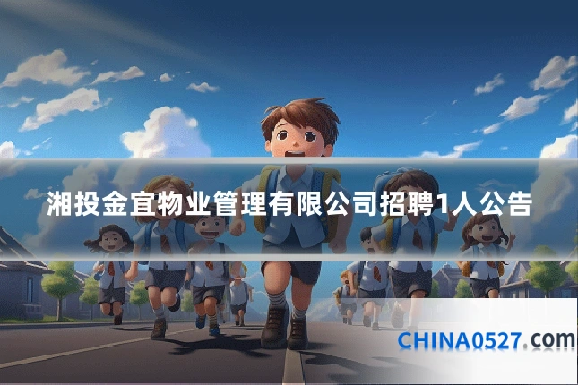 湘投金宜物业管理有限公司招聘1人公告