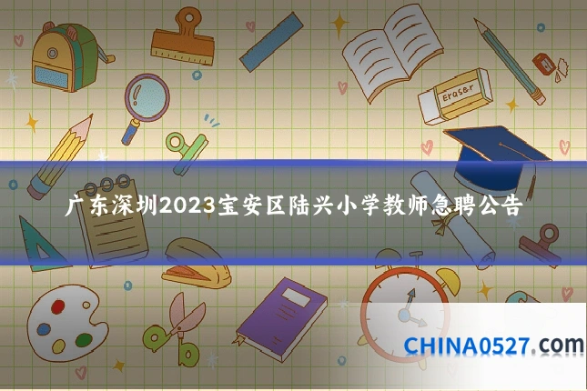 广东深圳2023宝安区陆兴小学教师急聘公告