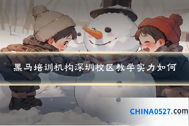 黑马培训机构深圳校区教学实力如何