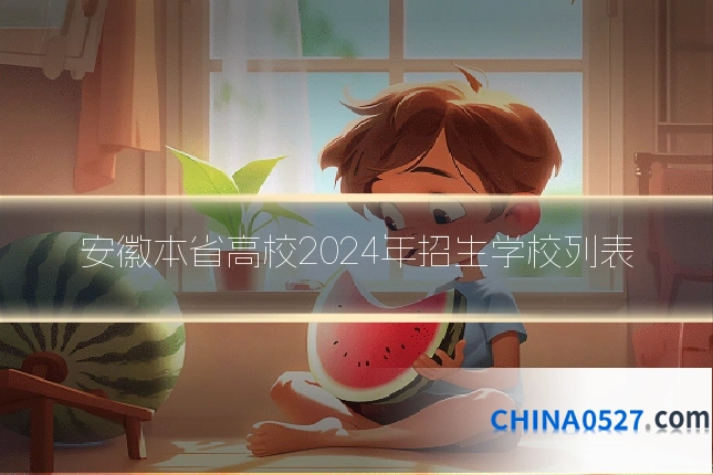 安徽本省高校2024年招生学校列表