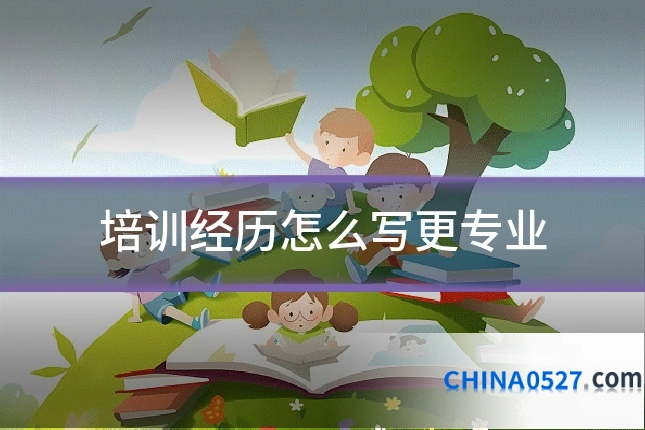 培训经历怎么写更专业