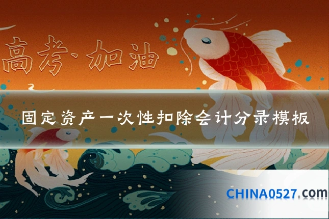 固定资产一次性扣除会计分录模板