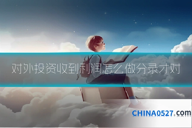 对外投资收到利润怎么做分录才对