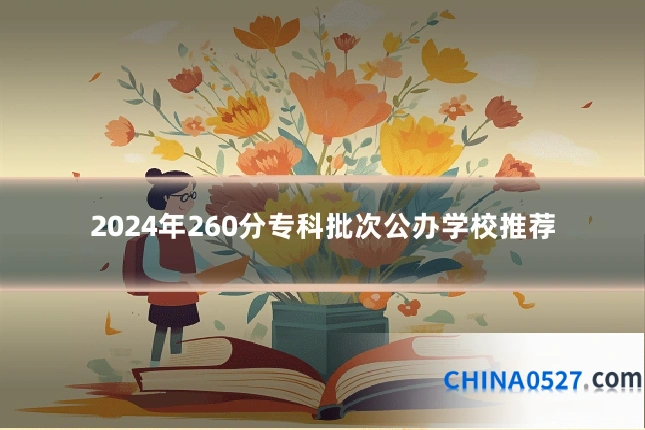2024年260分专科批次公办学校推荐