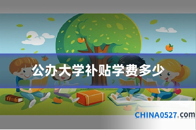公办大学补贴学费多少